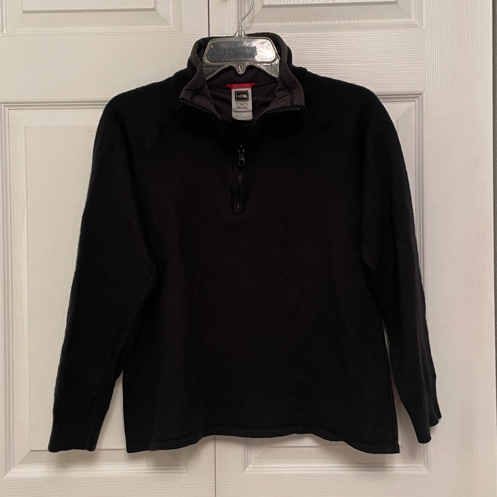 ✔️The North Face Men’s Large Wool Blend Quarter Zip Pullover Black
